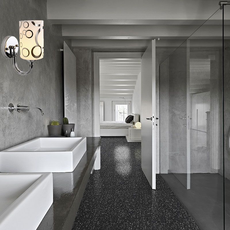 Candinata in vetro Ombra da parata parete Sconce da 1/2 luci moderne lampada a parete in cromo per il letto