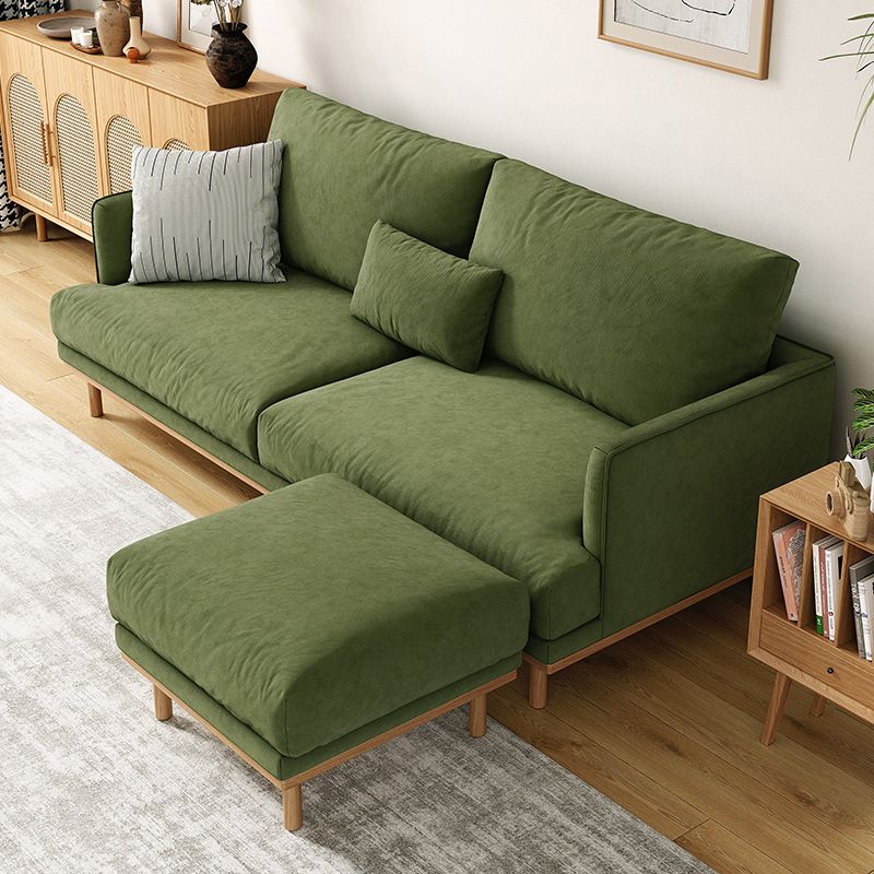 Velvet Flared Arm Sofa Loose Back 35.4"W Modern Sofa for Living Room