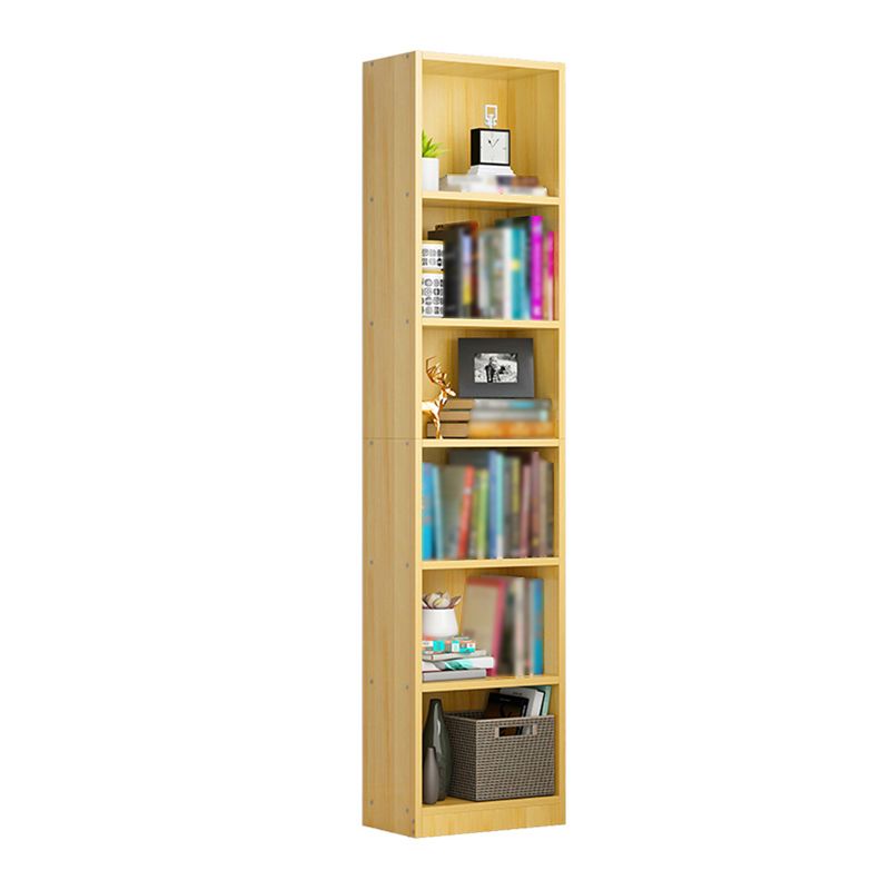 Modern Style Bookcase Closed Back Rectangular Shelf Bookcase for Study Room