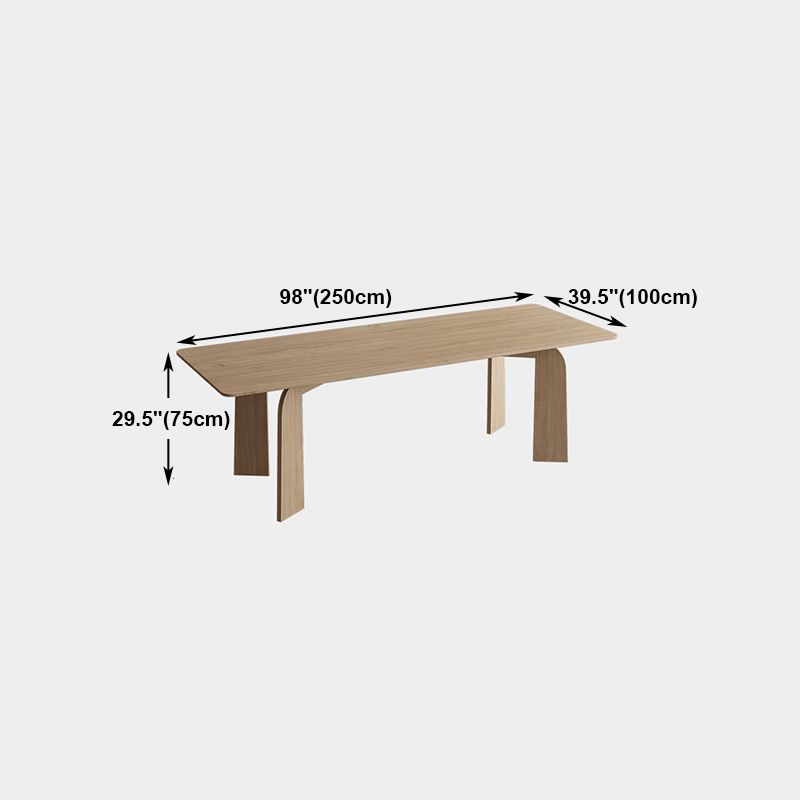 Solid Wood Contemporary Dining Table Rectangular Dining Table with 4 Legs