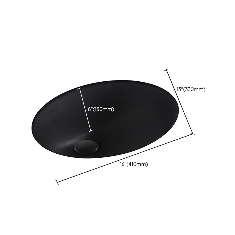 Black Undermount Vanity Sink Modern Porcelain Undermount Vanity Sink