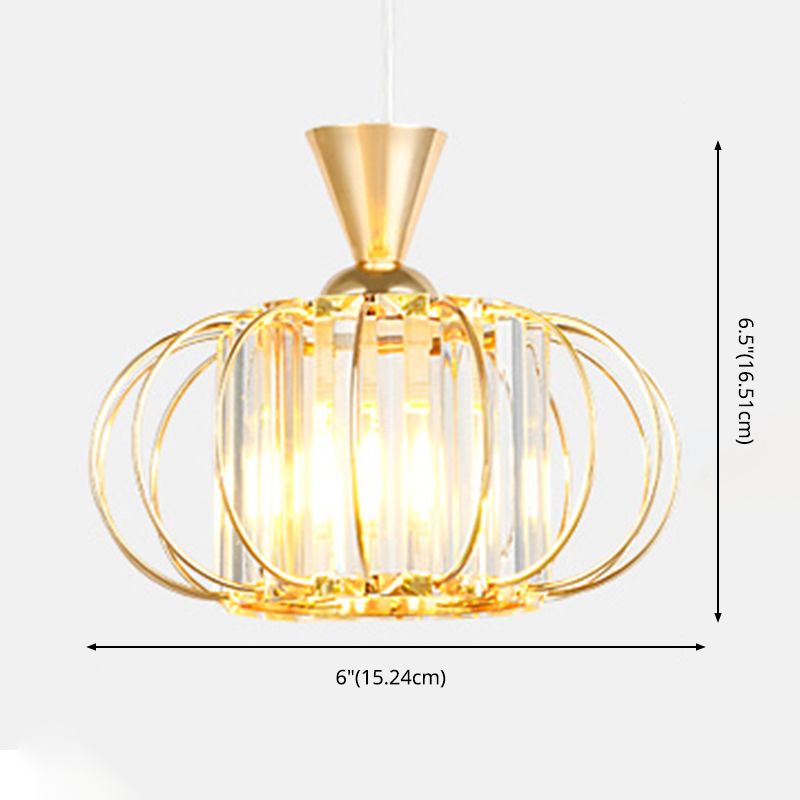 Lanterne salle à manger suspendue à la lumière du luminaire cristallin