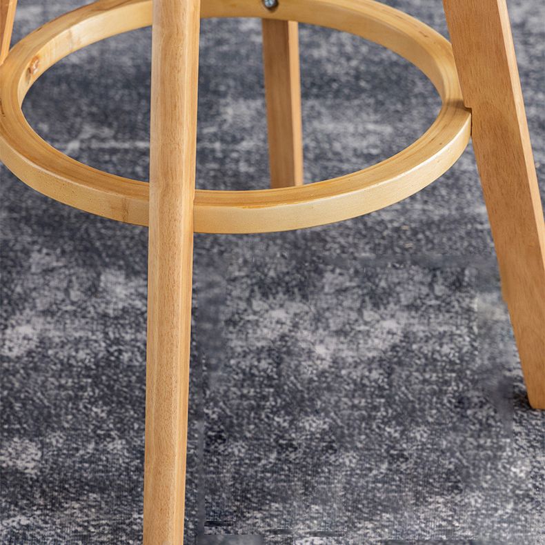 Moderner Thekenhocker ohne Armlehnen, Holz, Milchteeladen-Barhocker mit Pedal