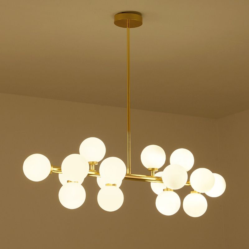 Bubbles Dinning Room Island Pendant Light Glass Minimalistic Island Lighting in White