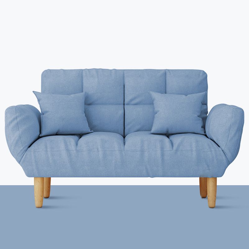 Contemporary Living Room Biscuit Back Convertible Square Arm Sofa