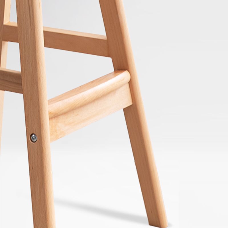 Minimalist Style Wooden Barstool for Home Use Upholstered Stools with Cushion
