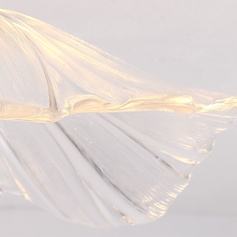 Apparecchio di illuminazione del corridoio a soffitto in vetro trasparente tradizionale con supporto per lampada in ottone