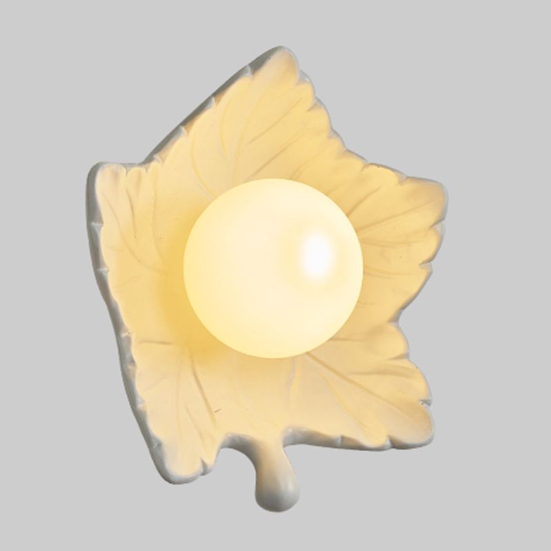 Modern Metal Wall Sconce Ball Shape Wall Light with Plastic Shade for Living Room