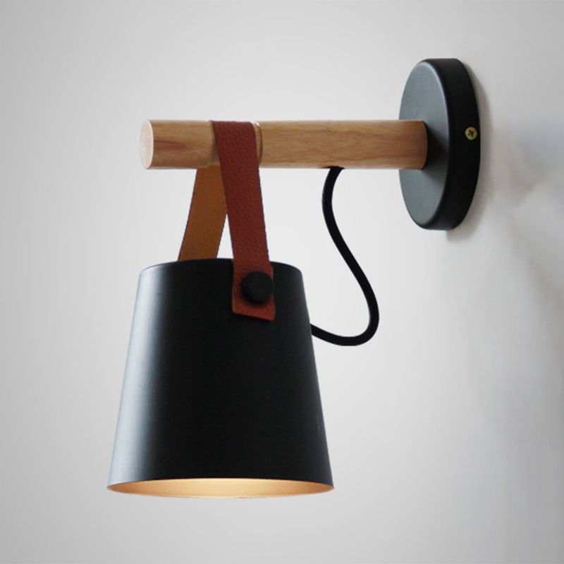 Modern Style Simple Wall Lamp Wooden Wall Light Sconce for Bedroom