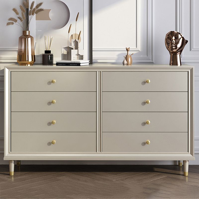 Glam Champagne Color Storage Chest with Soft-Close Drawers for Home