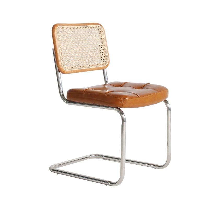 Contemporary Metal Dining Chairs Dining Open Back Side Chair for Home Use