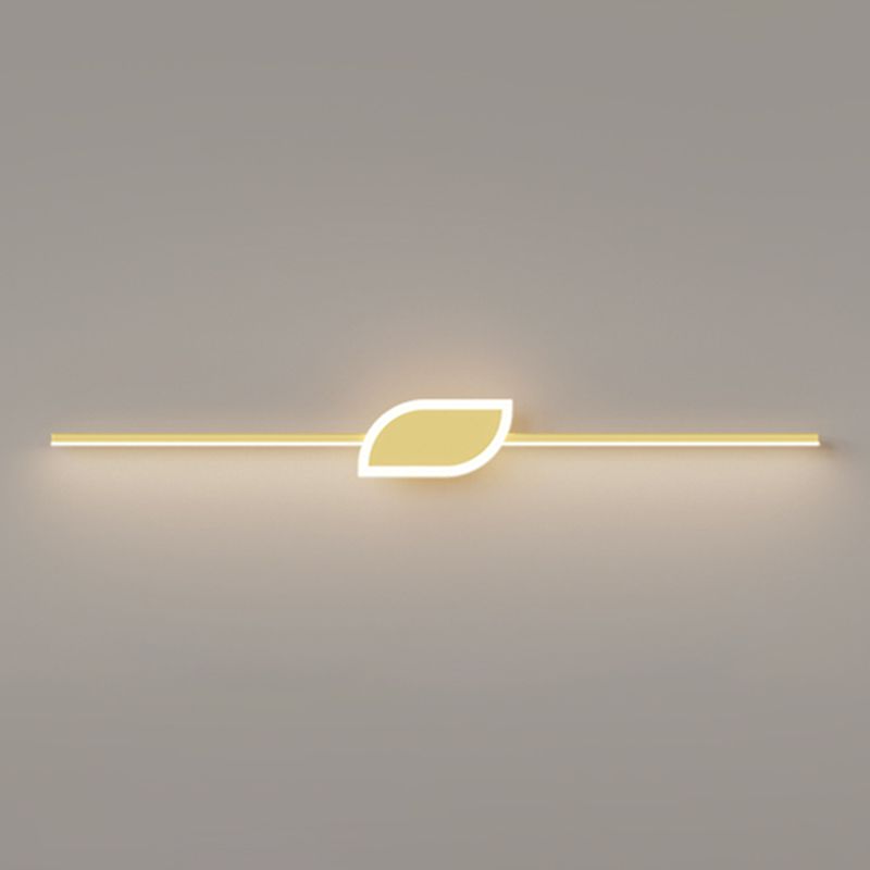 Nordic Style Iron Wall Light Strip Shape Wall Lamp for Children's Room