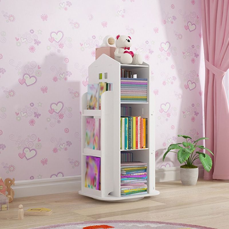 Scandinavian Open Back Bookshelf Standard Engineered Wood Bookcase