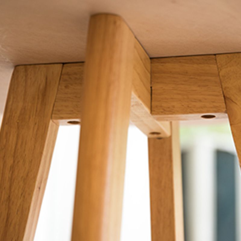 Taburete de bar estilo escandinavo, asiento de mezcla de lino, patas de madera para barra de cocina