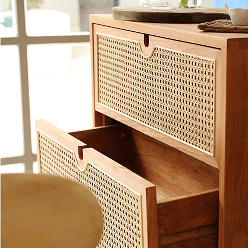 Contemporary Chest Solid Wood Cutouts with Drawer Rectangle Accent Chest