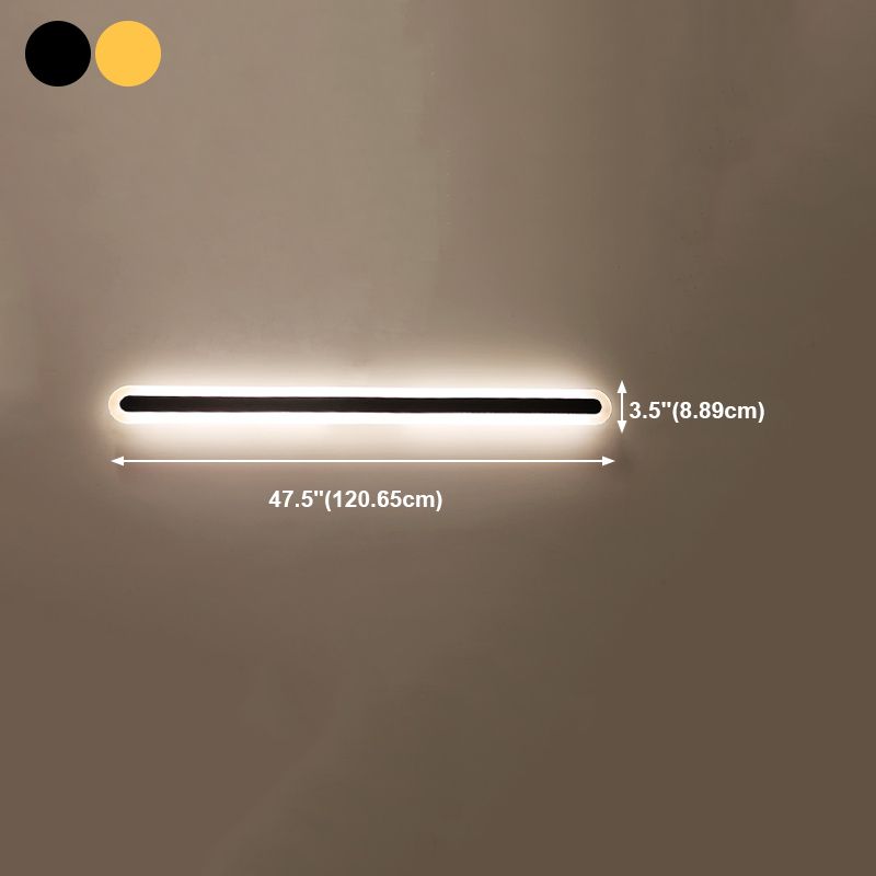 Metall Lineare Form Wandlicht moderner Stil 1-Licht-Wandmontageleuchte
