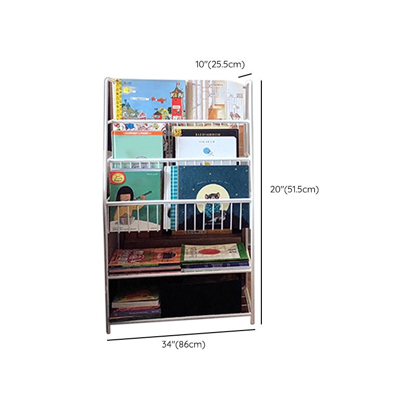 Modern White Standard Bookcase Freestanding Kids Standard Bookcase