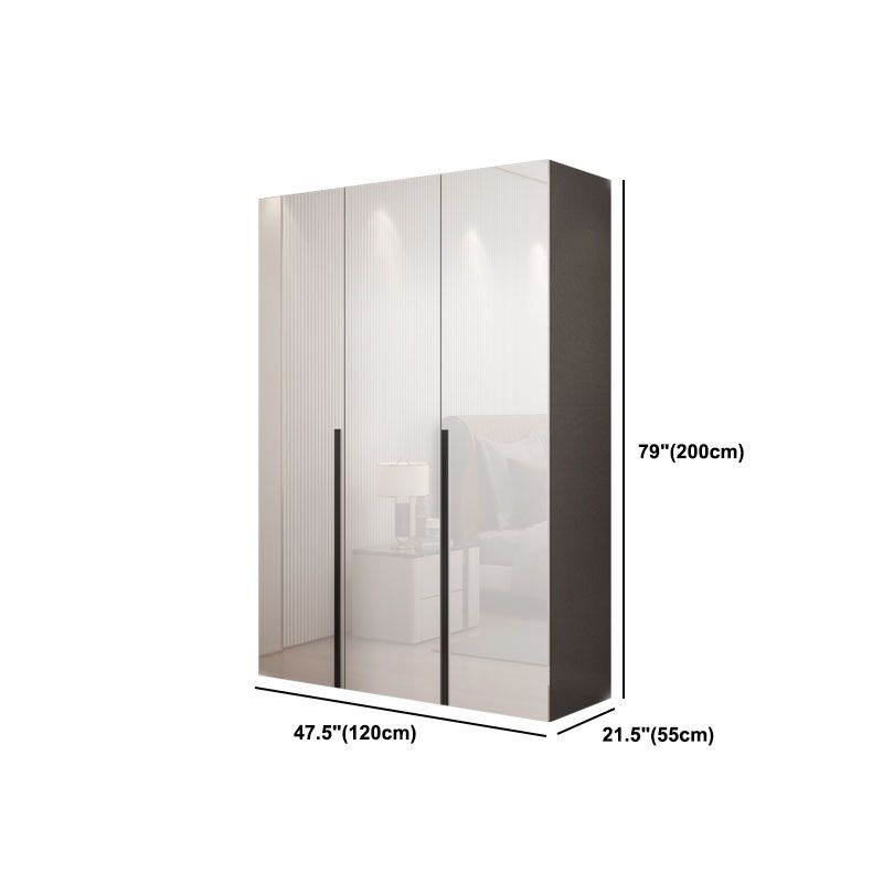 Contemporary Style Wardrobe Cabinet Wood Armoire with Door for Bedroom