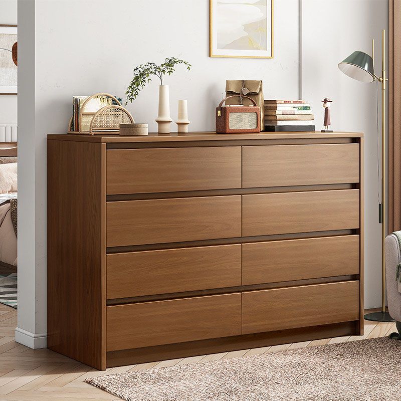 Contemporary Wooden Chest Bedroom Storage Chest with Drawers