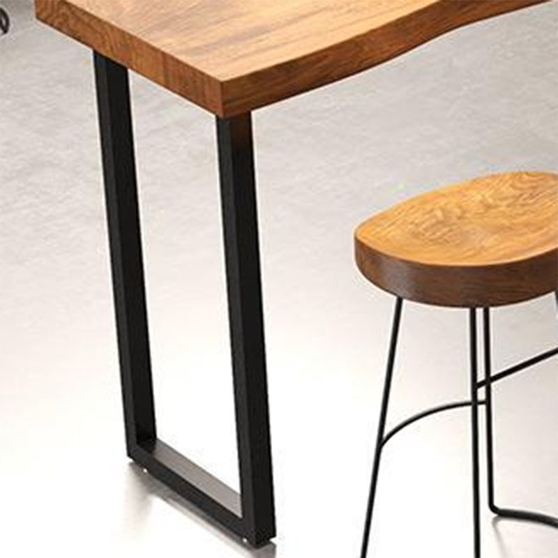 Modern Solid Wood Bar Table Rectangle Bar Table for Breakroom Use