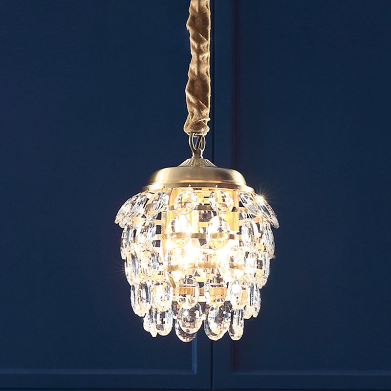 Crystal Chandelier Lighting Fixture Countryside Chandelier Pendant Light for Sitting Room