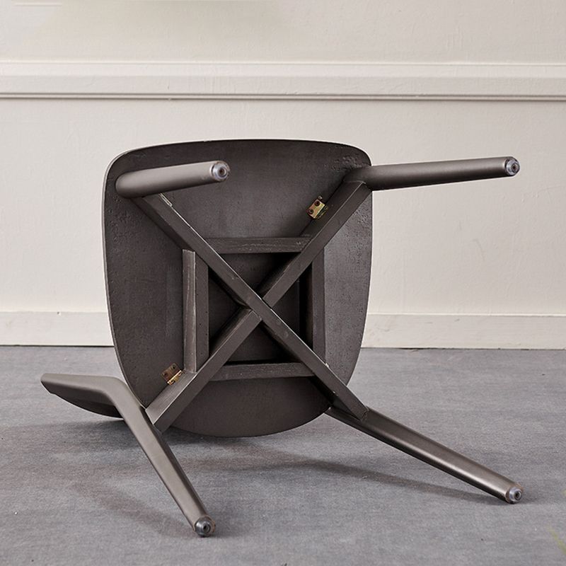 Solid Wood Contemporary Dining Chair Kitchen Armless Open Back Chair