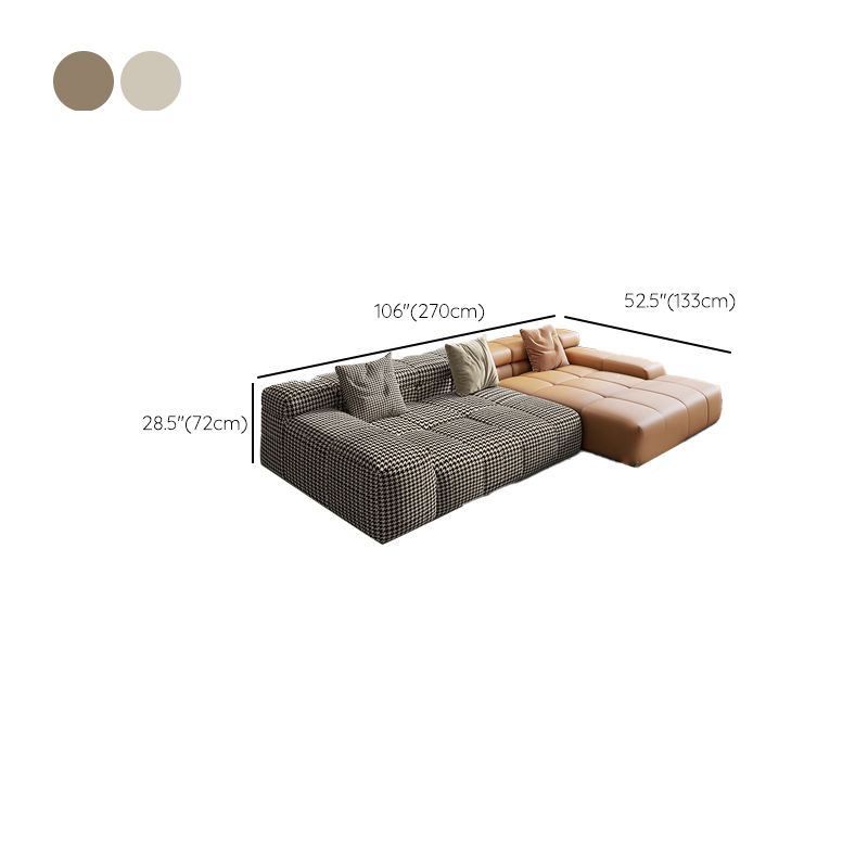 Scandinavian Sleeper Sectional with Tufted Split-Back and Recessed Arm