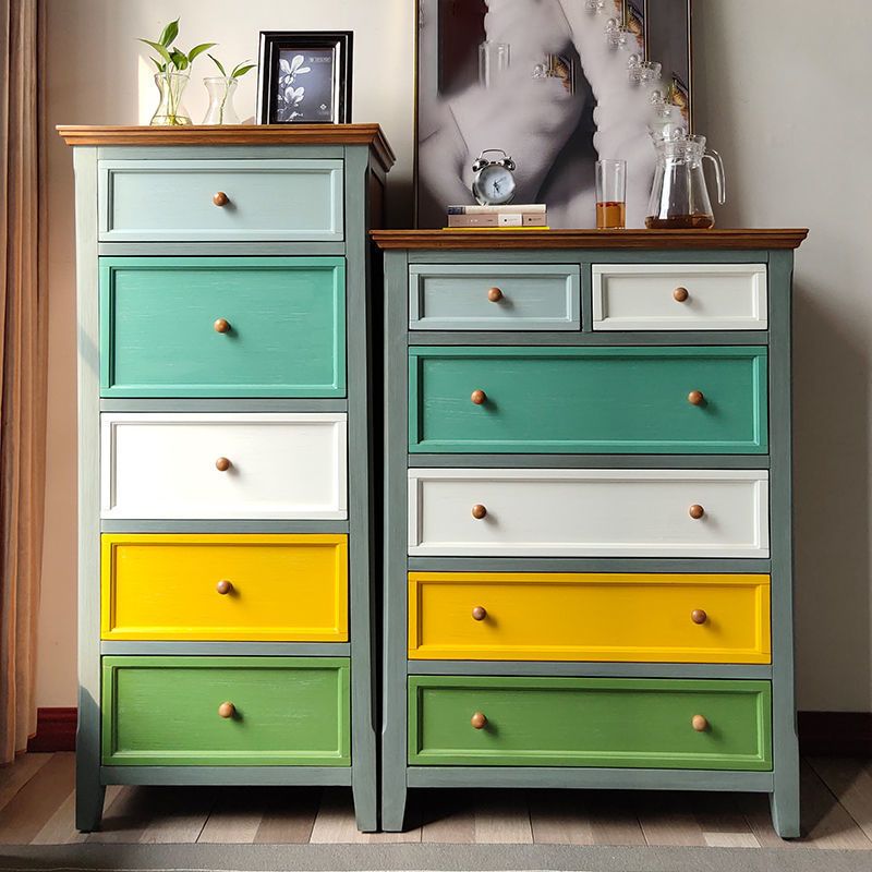 Nautical Bedroom Wooden Storage Chest 16" Wide Chest with Drawers