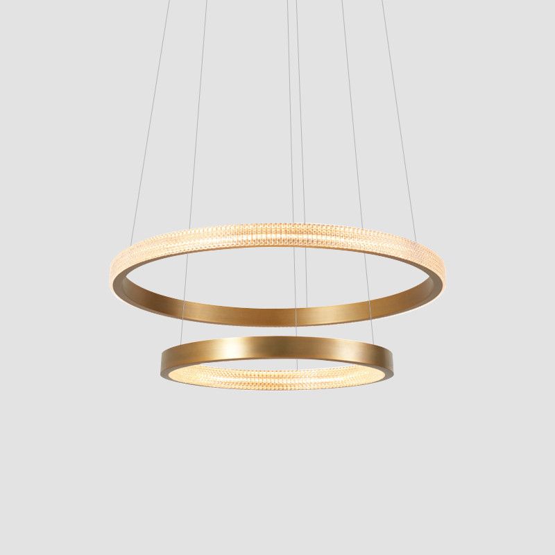 Alluminio 2/3 a filo a cerchio a livello Terocero Light Postmodern Gold Fine LED Spazzante Lampone Illuminazione