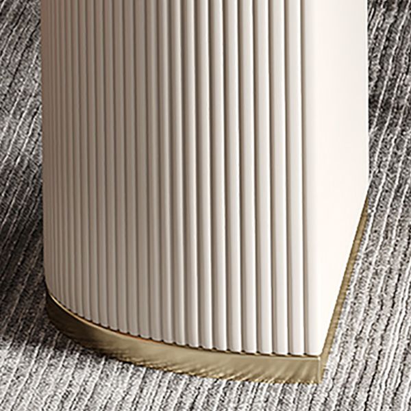 Glam Oval Dining Table Sintered Stone Table with Metal Legs for Home