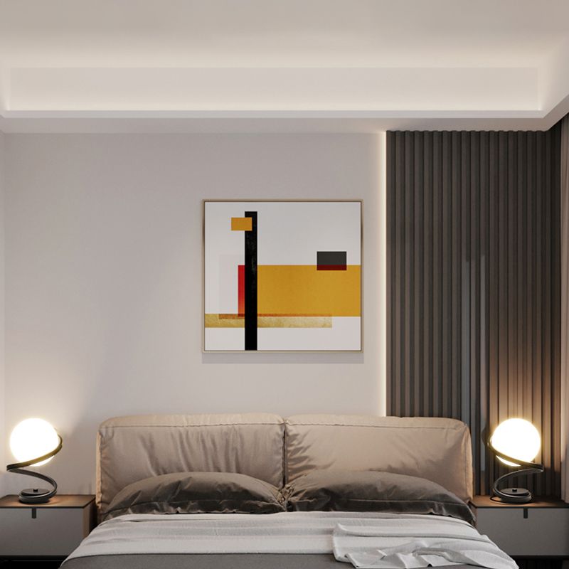 Lampade da tavolo moderne per camera da letto con paralume in vetro per soggiorno camera da letto