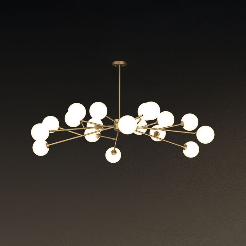 Designer Style Globe Chandelier Light Fixtures Multi-Head Suspension Pendant Lamps for Living Room