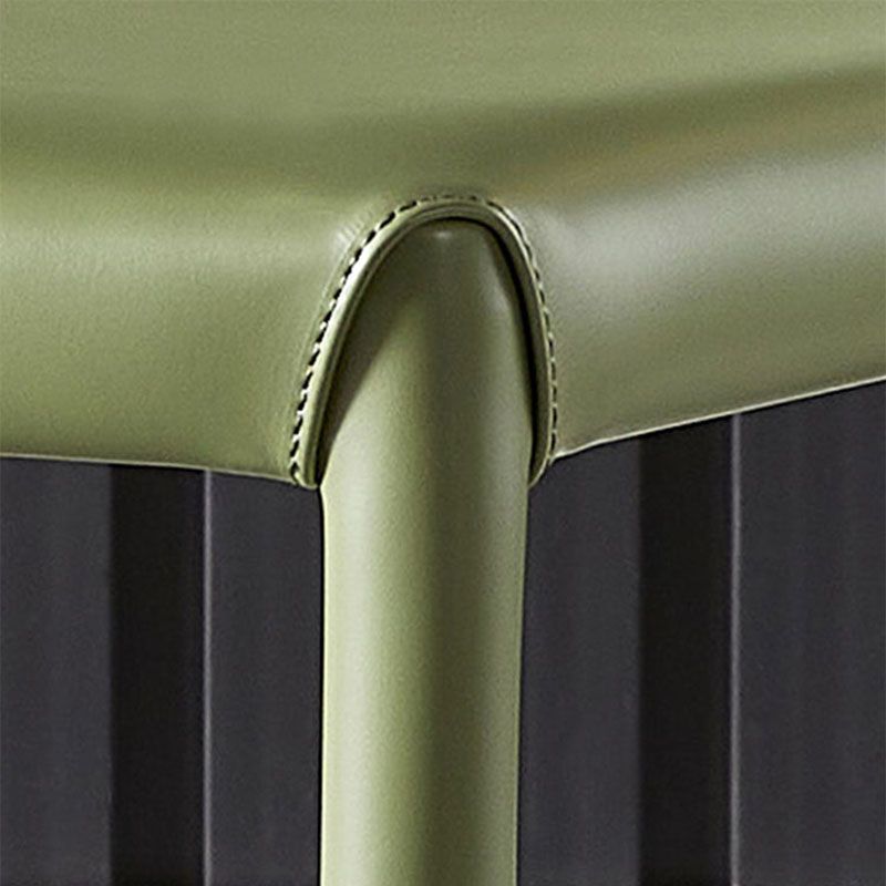 Chaises de salle à manger en cuir de style moderne, chaises latérales à dossier solide sans accoudoirs pour la cuisine