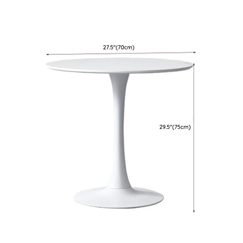 Minimalist Round Wood Dining Table with Tulip Style for 4 People