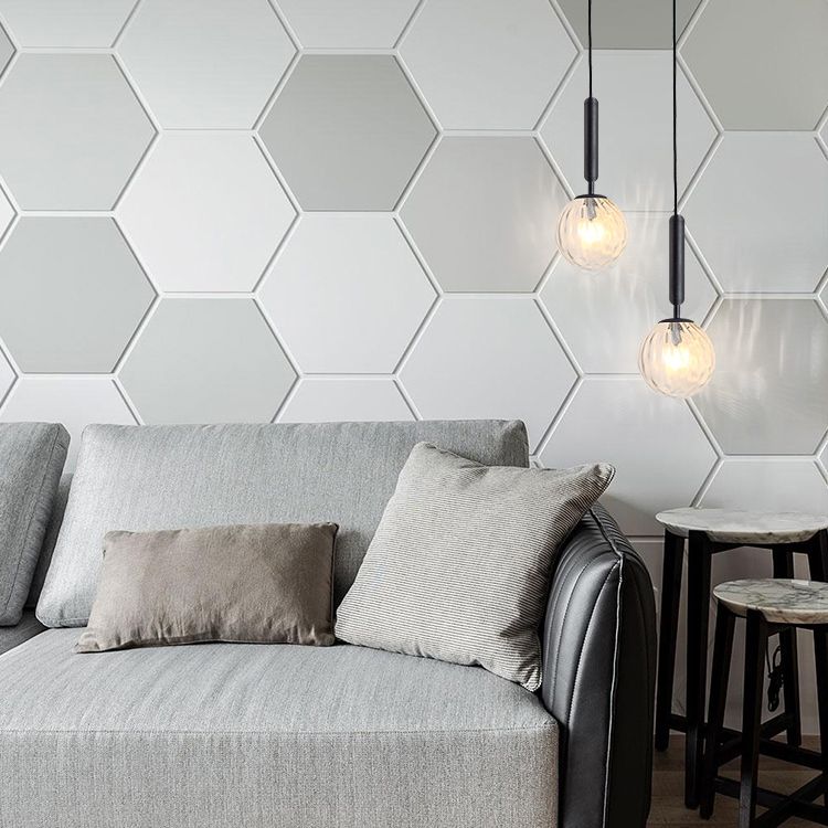 Glass Spherical Pendant Lighting Fixture Modern Style Hanging Pendant Light for Bedroom