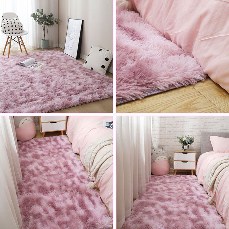Scandinavian Home Rug Multicolor Plain Rug Synthetic Wool Stain Resistant Anti-Slip Washable Rug