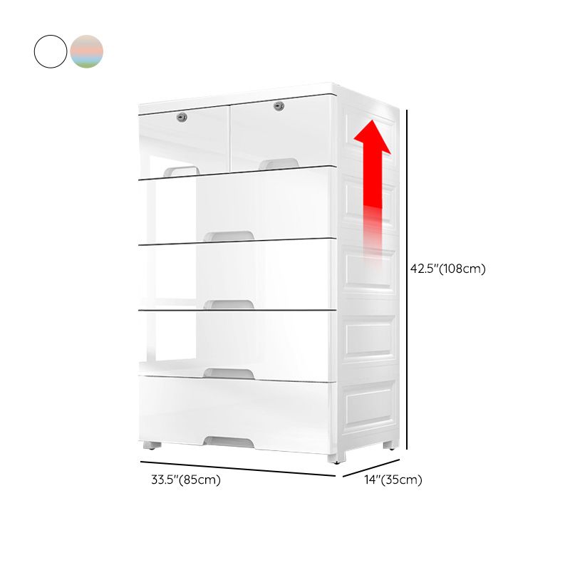Plastic Storage Cabinet with Drawers Contemporary Cabinet for Home
