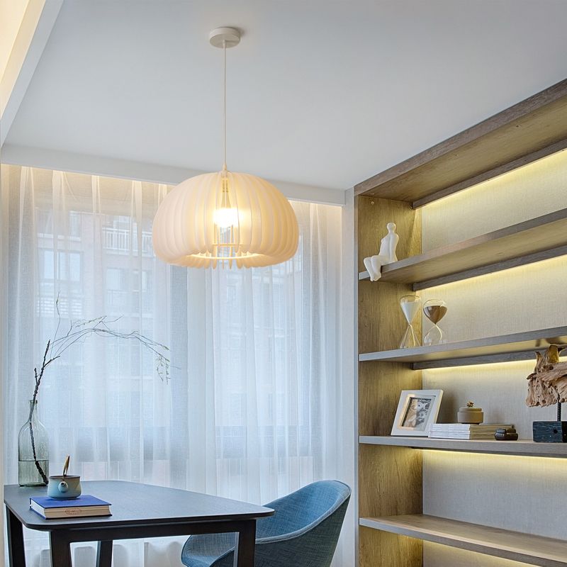 Style moderne Creative Hanging Lamp Acrylique 1 Light Pumpkin Shape Pendante Pendante for Corridor