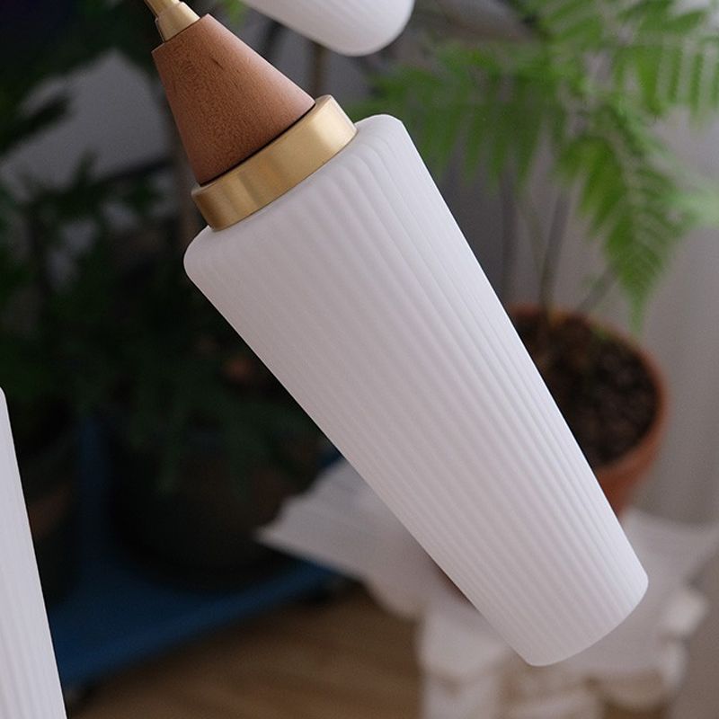Luci del lampadario in vetro di rame Light a sospensione moderna nordica per soggiorno