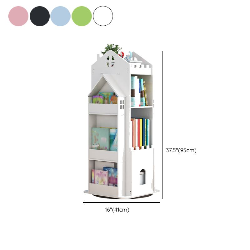 Scandinavian Open Back Standard Bookshelf Engineered Wood Bookcase for Study Room