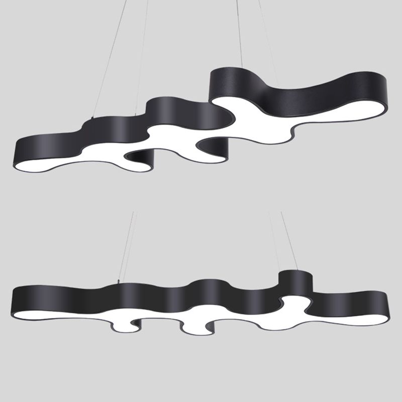 Moderne unieke vorm kroonluchter verlichtingsarmaturen acryl eiland plafondlicht