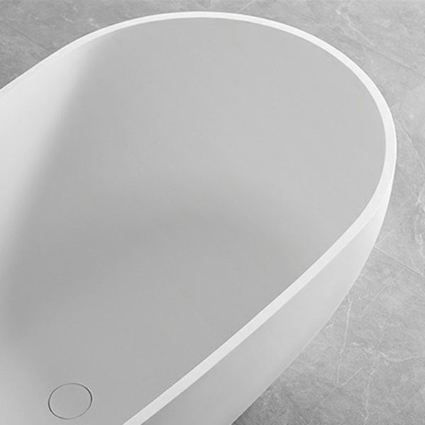 Modern Stone Soaking Bath White Freestanding Bathtub for Bathroom