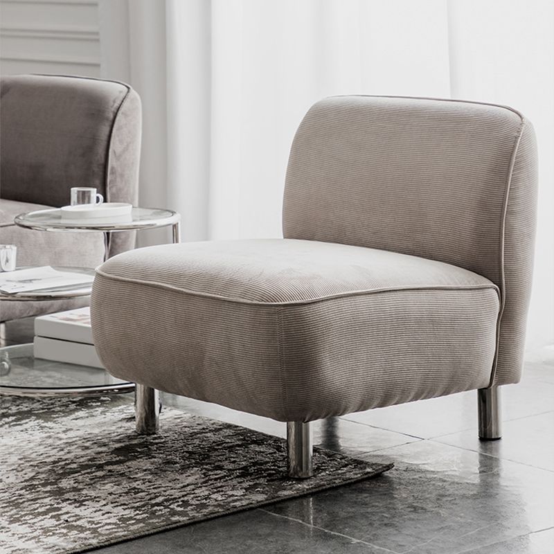 Corduroy 25.98" Wide Armless Chair Basic Four Leg Chair for Living Room
