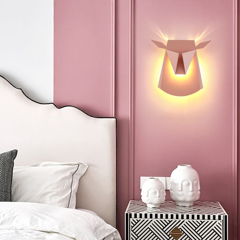 1-Light Geometric Wall Lighting Ideas Modern Style Metal Wall Mounted Light