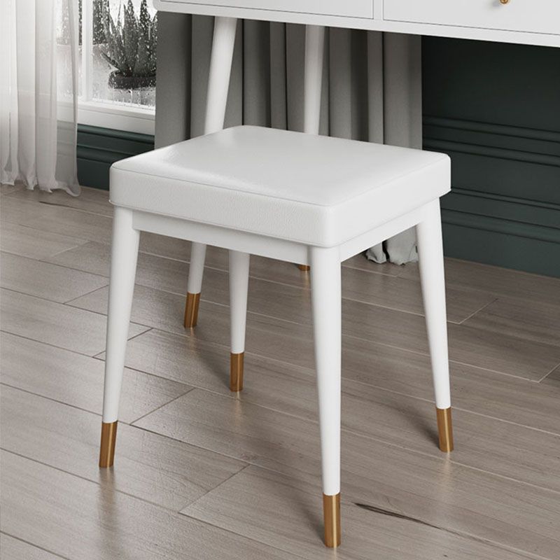 Solid Color Flannel Standard Stool Modern Simple Rectangular Upholstered Stool