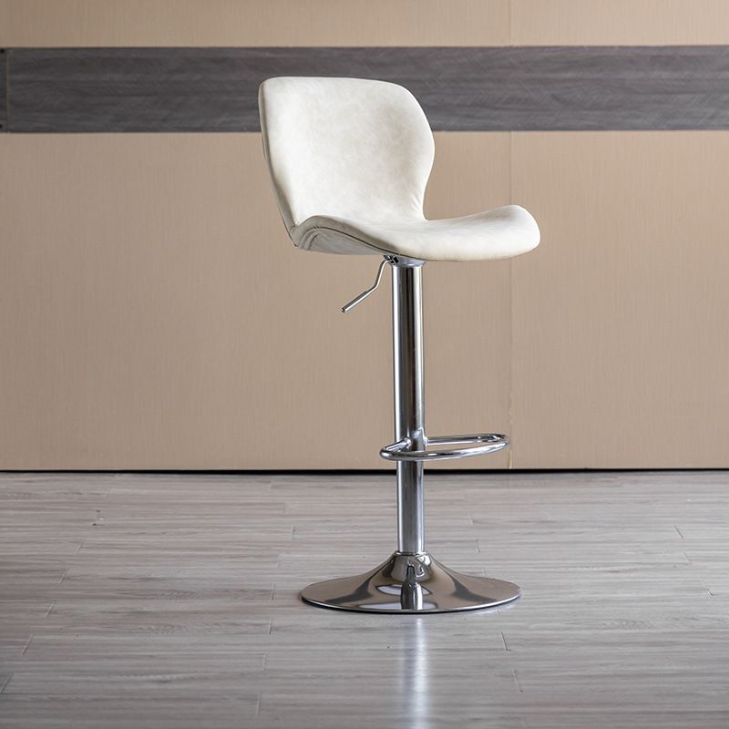 Contemporary Adjustable Height Stool Reception Leather Barstool