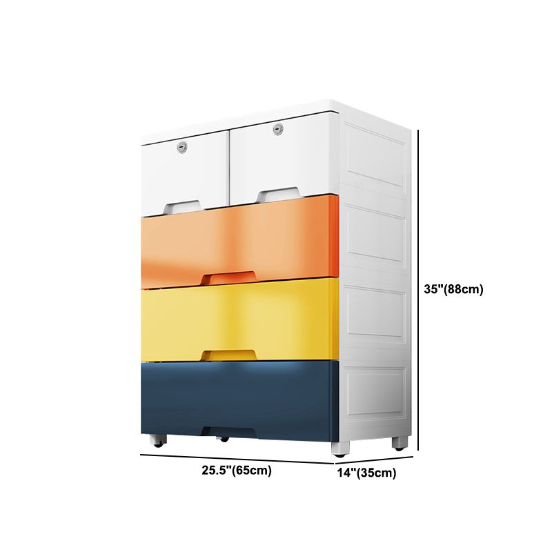 Contemporary Style Wardrobe Plastic Bedroom Wardrobe Closet With Drawers