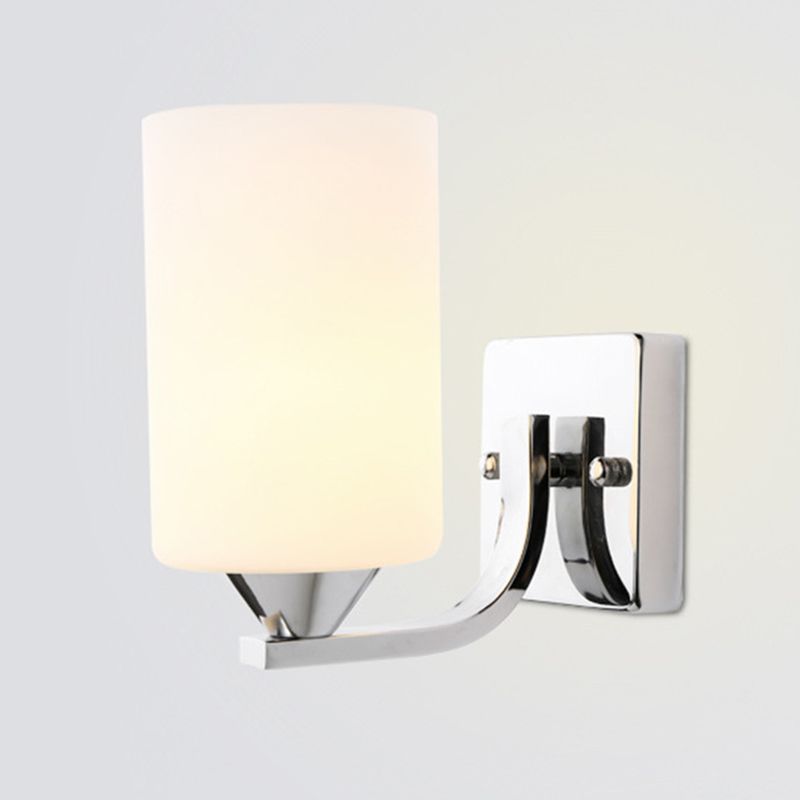 Ultra-moderne Zylinderwandleuchte milchigglaswandmontierte Leuchte für Schlafzimmer