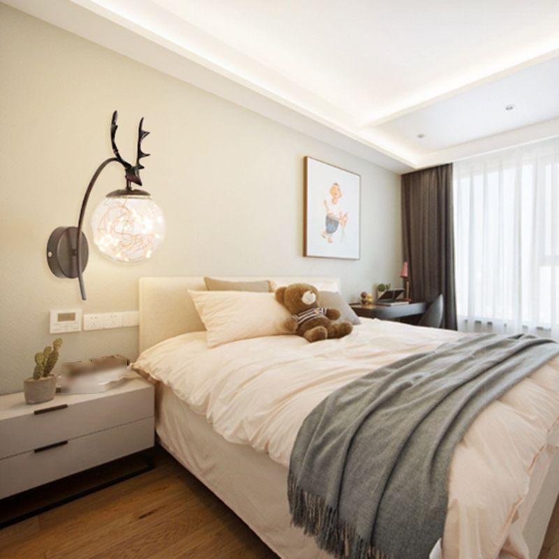 Glaskugelform Wand Licht moderne 1-Licht-Wandmontageleuchte