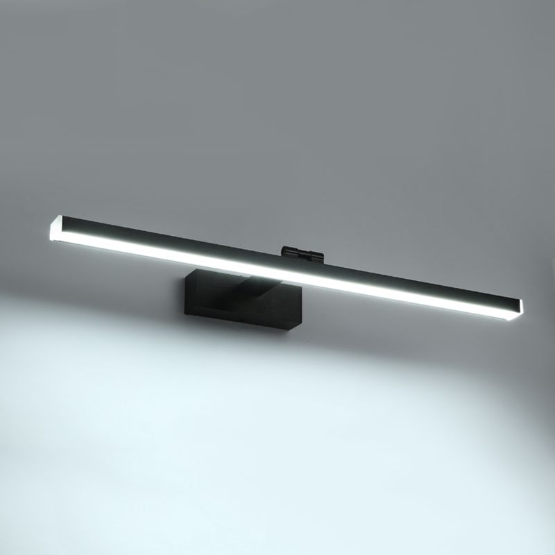 Lineaire SCONCE LICTE FICTURE Hedendaags aluminium LED Badkamer Wandlamp in het zwart